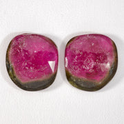 18 ct Faceted Watermelon Tourmaline Pair