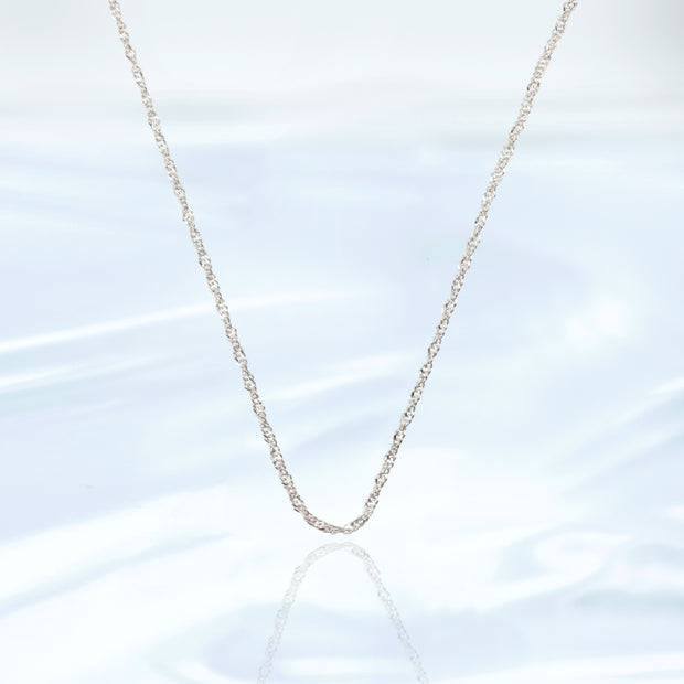 Twisted Sterling Silver Chain 18"
