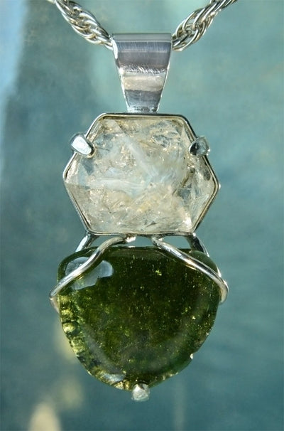 I love my Moldavite & Herkimer Diamond pendant!