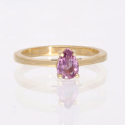 Pink Sapphire 14k Gold Ring Size 7