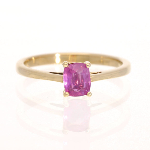 Pink Sapphire 14k Gold Ring Size 8 ½
