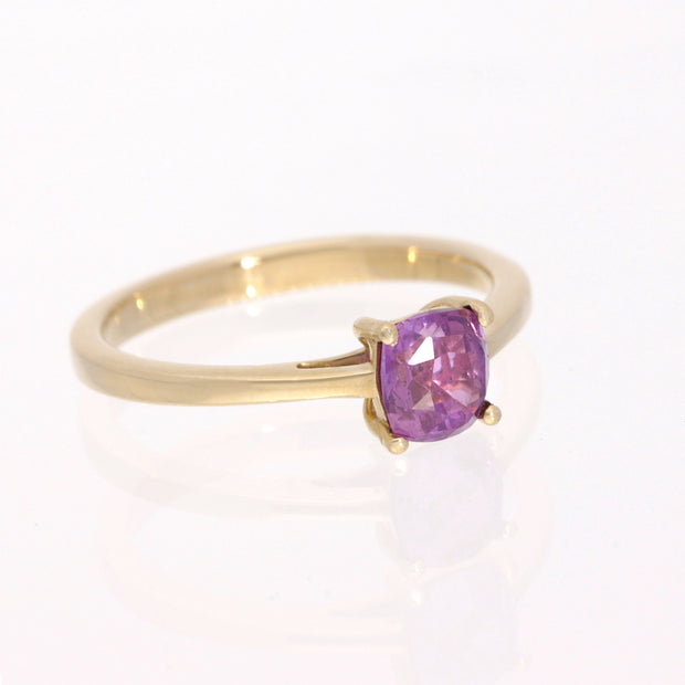Purple Sapphire 14k Gold Ring Size 7