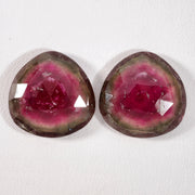 21 ct Faceted Watermelon Tourmaline Pair