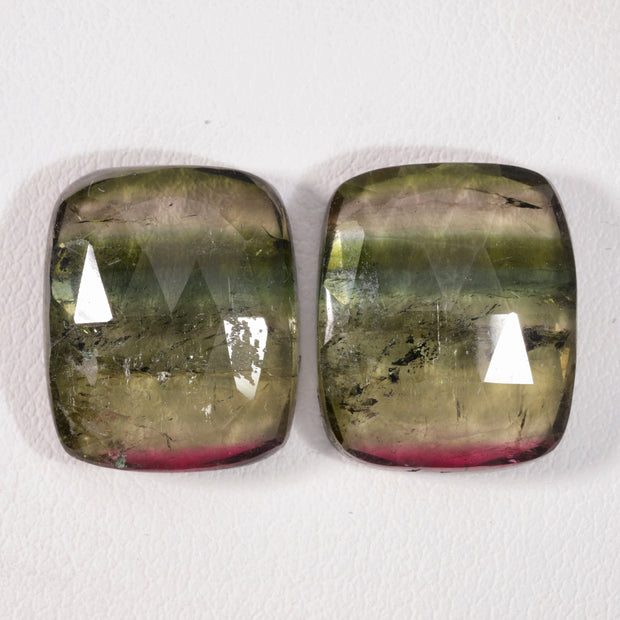 20.5 ct Multicolor Green & Pink Tourmaline Pair