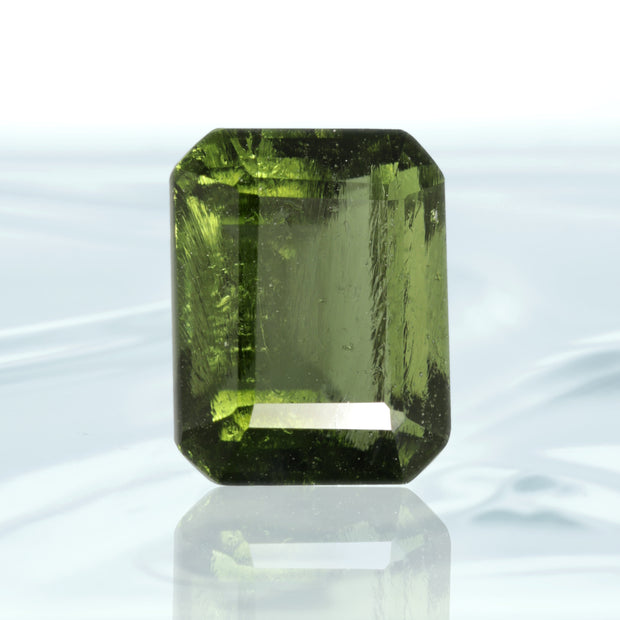 Emerald Cut Genuine Moldavite Facet 4ct.
