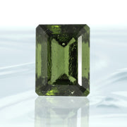 Emerald Cut Czech Moldavite Facet