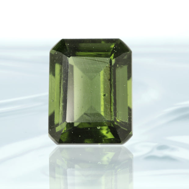 Emerald Genuine Moldavite Facet