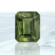 Emerald Cut Moldavite Facet