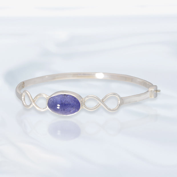 Tanzanite Infinity Silver Bracelet