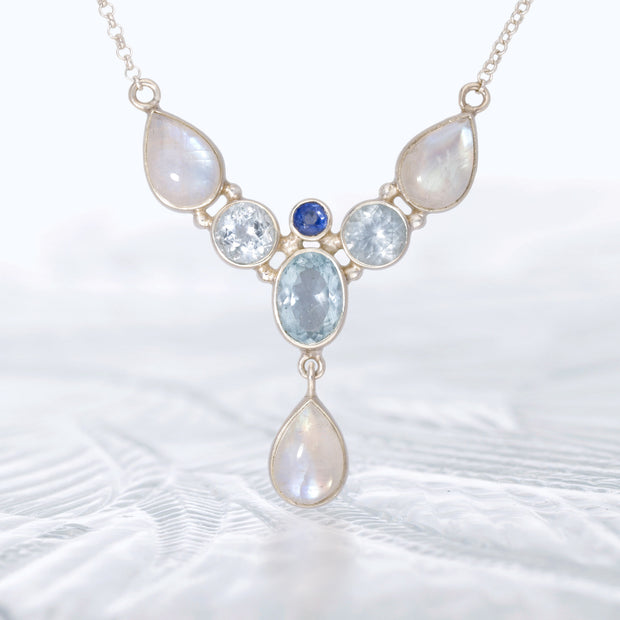 Kyanite, Aquamarine & Moonstone Necklace