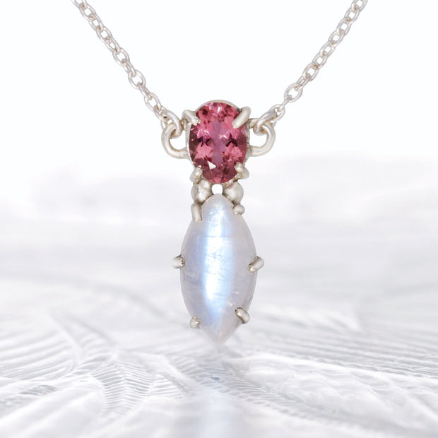 Pink Tourmaline Rose Quartz Pink Opal 22 kt Gold Pendant Necklace For Sale  at 1stDibs | opal and pink tourmaline necklace, pink opal necklace, pink  opal vs rose quartz