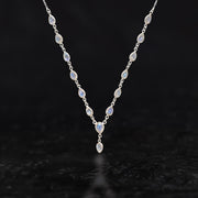 Silver Moonstone Gemstone Necklace
