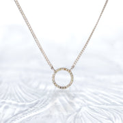 Silver Moissanite  Gemstone Necklace