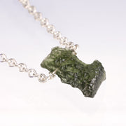 Real Czech Moldavite Silver Necklace