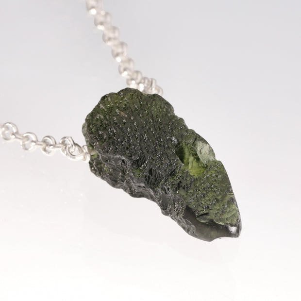 Genuine Raw Moldavite Bead Necklace