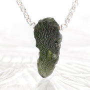 Genuine Raw Moldavite Bead Necklace