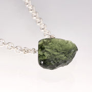 Genuine Czech Moldavite Bead Necklace