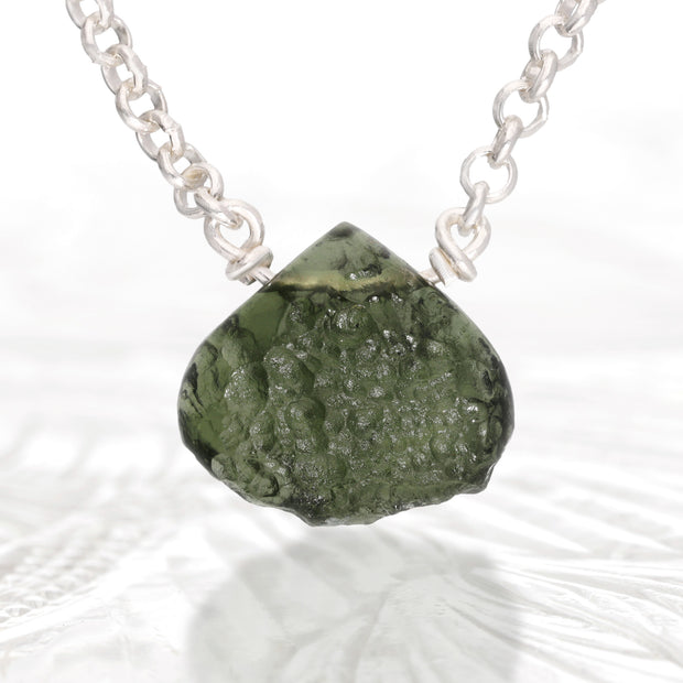 Genuine Czech Moldavite Bead Necklace