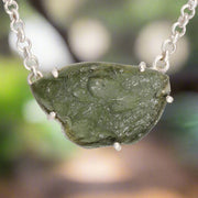 Genuine Czech Raw Moldavite Necklace