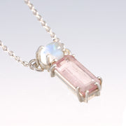 Moonstone & Pink Tourmaline Necklace