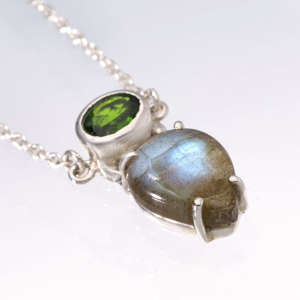 Chrome Diopside & Labradorite Necklace