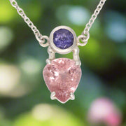 Tanzanite & Pink Tourmaline Adjustable Necklace