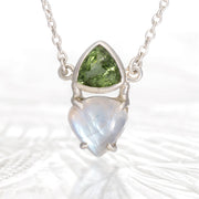 Green Tourmaline & Moonstone Necklace