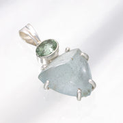 Green Tourmaline & Aquamarine Pendant