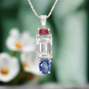 Pink Tourmaline, Topaz & Kyanite Pendant