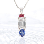 Pink Tourmaline, Topaz & Kyanite Pendant