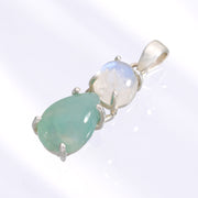 Moonstone & Aqua Chalcedony Pendant