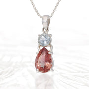 Aquamarine & Pink Tourmaline Pendant