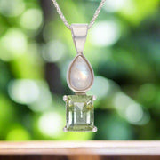 Moonstone & Green Tourmaline Pendant