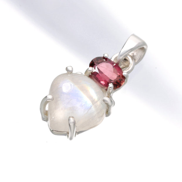 Pink Tourmaline & Moonstone Pendant