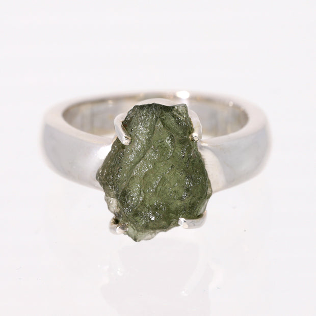 Authentic Moldavite Ring Size 6