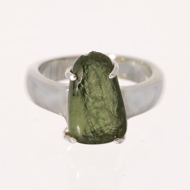 Real Genuine Moldavite Ring Size 6