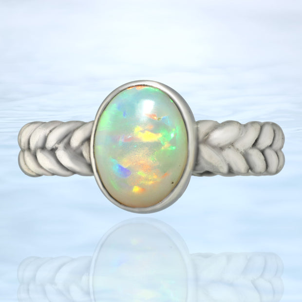 Natural Ethiopian Opal Ring Size 7