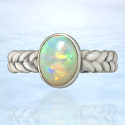 Natural Ethiopian Opal Ring Size 8