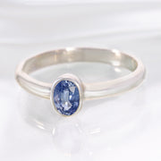 Beautiful Sapphire Silver Ring Size 7 ½