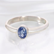 Beautiful Sapphire Silver Ring Size 8