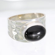 Black Star Dioptase Silver Ring Size 7 ½
