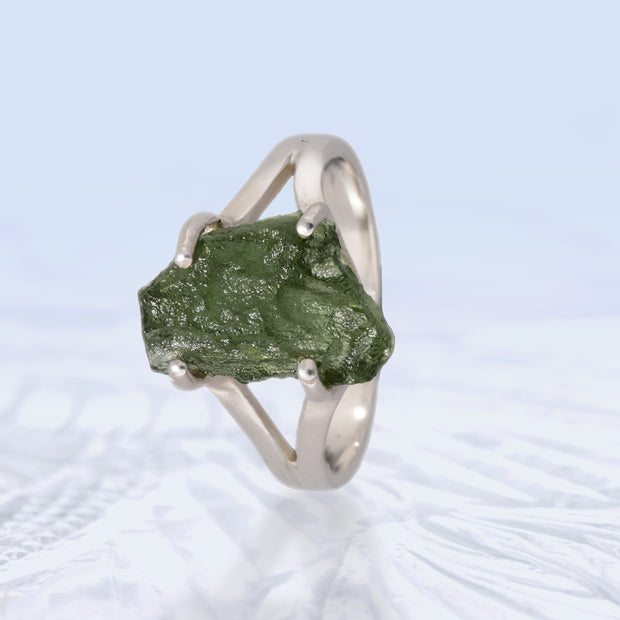 Real Czech Moldavite Ring Size 7