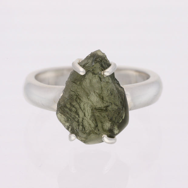 Genuine Moldavite Ring Size 9 ¼