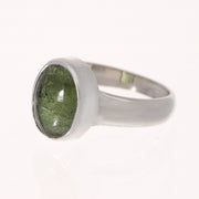 Genuine Polished Moldavite Ring Size 6 ½