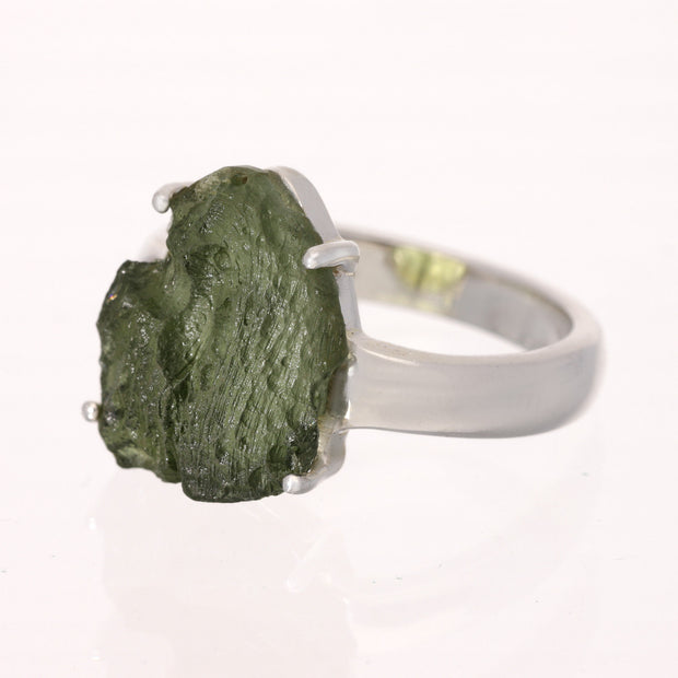 Real Moldavite Ring Size 9