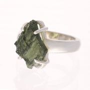 Genuine Czech Moldavite Ring Size 7