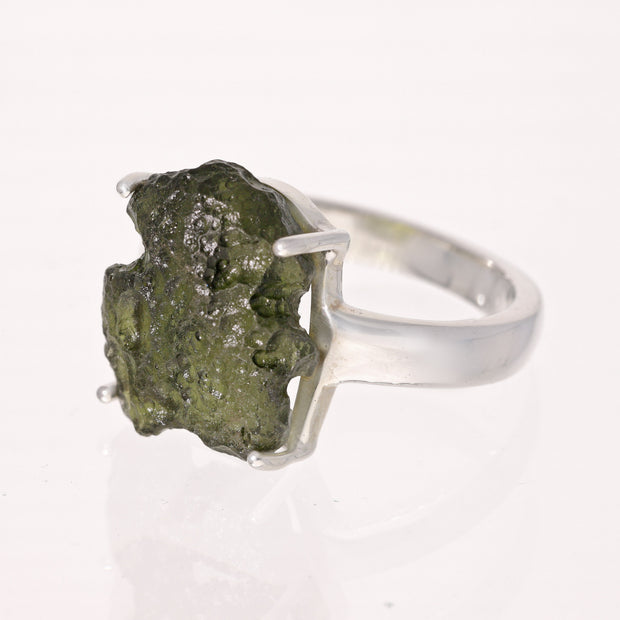 Genuine Moldavite Ring Size 10