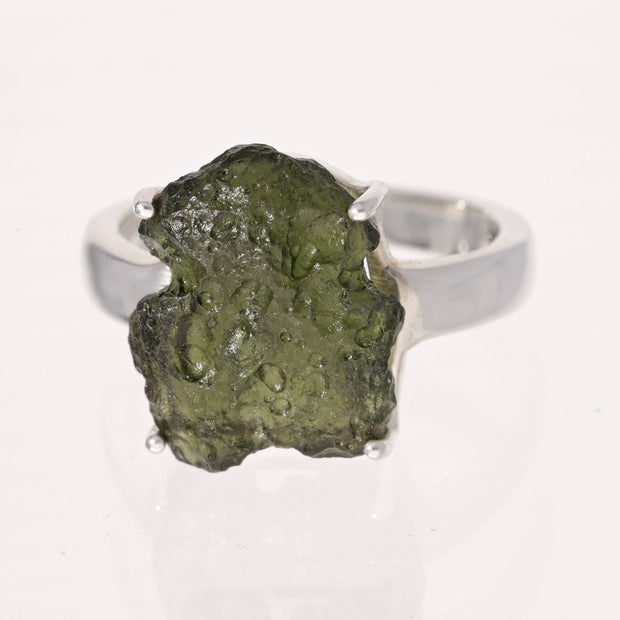 Genuine Moldavite Ring Size 10