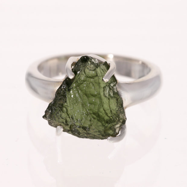 Genuine Czech Moldavite Ring Size 9