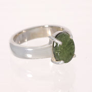 Polished Genuine Moldavite Ring
